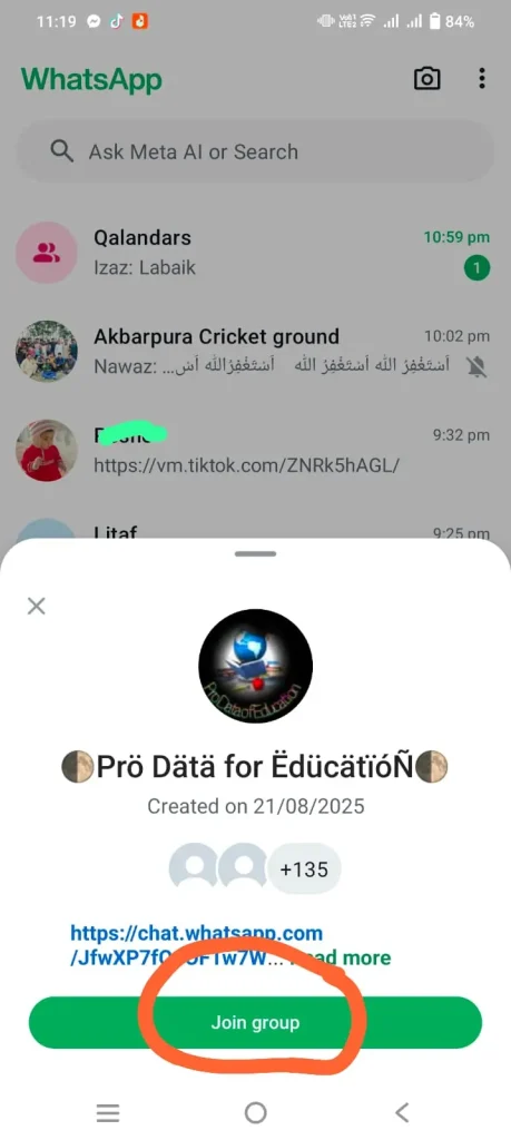 how to join educational whatsapp group links