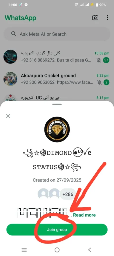 how to join whatsapp status group links
